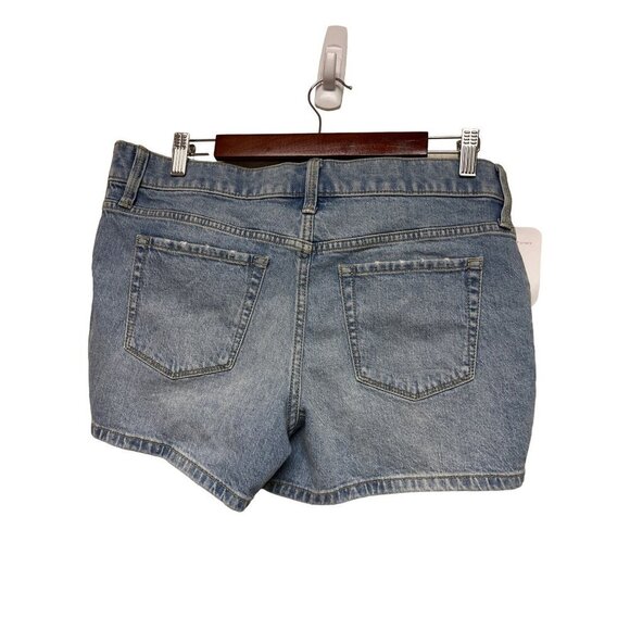 NEW! Isabel Maternity Midi Short Denim Blue Jeans Women's Size 8 - Picture 2 of 10